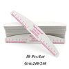 10-Pack Half-Moon Nail Files & Buffers – 80/100/150/180/240 Grit – Birch Wood Sandpaper for Manicure & Pedicure
