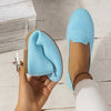 Breathable Slip-On Flat Shoes for Women, Comfortable Round Toe, Slip-Resistant PU Sole (Large Sizes)