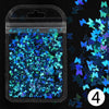 Holographic Butterfly & Heart Nail Glitter Flakes 3D Laser Sequins for Manicure & Nail Art