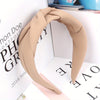 Criss Cross Wide Fabric Headband for Women Solid Color Twist Hair Band