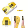 Golden Self-Adhesive Nail Forms for UV and Poly Gel Extensions, Matte Medium Square, 20/50/100/500 pcs