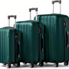 3-Piece ABS Hard Shell Luggage Set – 20/24/28 Inch (22/26/28 x 35/40/48 x 55/65/75 cm) with Telescoping Handle, Combination Lock & In-line Skate Wheels