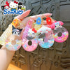 4-Pack Kawaii Acrylic Character Keychains - Hello Kitty, Kuromi, My Melody, Big-Eared Dog - Bag & Car Charms