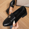 Women's Tiger Head Metal Buckle Penny Loafers - Slip-On Lightweight Flat Shoes for Work & Casual