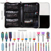 30-Piece Nail Drill Bit & Polishing Set – Tungsten Steel Nail Art Manicure Tools with Cleaning Brush for Acrylic & Gel Nails