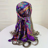 Boho Paisley Square Scarf 90 cm (35.4 in), 100% Polyester Decorative Shawl for Women, Machine Washable Versatile Wrap