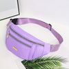 Women's Gray Nylon Fanny Pack - Adjustable Waist Bag with Multiple Zippered Compartments for Running, Travel & Daily Use