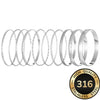 10-Piece 18K Gold-Plated 316 Stainless Steel Bracelet Set – Hypoallergenic Stackable Bangles, Tarnish-Free Gift for Birthdays, Mother's Day and Valentine's Day