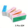 5-Pack 4-Sided Colorful Sponge Nail Buffers — 4-in-1 Nail File & Buffer for Nail Care