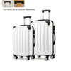 2-Piece Luggage Set 20-inch (51 cm) & 24-inch (61 cm) Lightweight ABS+PC Spinner Suitcases with Combination Lock and 360° Wheels