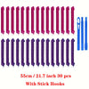 30-Pack Heatless Spiral Hair Rollers with Styling Hooks, Portable Magic Hair Curlers DIY Kit
