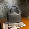 Top-Grain Cowhide Leather Tote Bag for Women - Large-Capacity Minimalist Commuter Handheld Crossbody Bucket Bag
