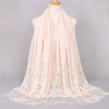 Lace Bridal Shawl – Embroidered Wedding Scarf with Tassels, Windproof Head Wrap & Church Veil