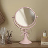 Elegant Wrought Iron Adjustable Tabletop Vanity Mirror – HD Rotating Makeup Mirror, Macaron Color Options