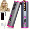 USB Rechargeable Automatic Cordless Hair Curler, Wireless Rotating Curling Iron with Left/Right Rotation and 5 Heat Settings, Holiday Gift Edition