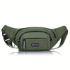 Lightweight Compact Crossbody & Waist Pack - Zippered Multi-Compartment Bag for Travel, Gym, Cycling, Everyday - Olive Green, Black, Navy