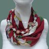 Beaded Chiffon Shawl Neck Warmer - Elegant Decorative Scarf for Evening & Going Out