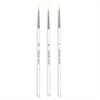 3-Piece Fine Detail Nail Art Brush Set – Precision Ultra-Thin Liner Brushes for 3D Nail Art, French Stripes & Detailing | Ergonomic Acrylic Handles for DIY Manicure