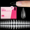 192pcs Beetles Tipex Instant Apex Pre-Built Gel Nail Tips 16 Sizes Clear Almond Matte Full-Cover Durable Easy-Apply