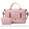 2-Piece Large Travel Carry-On Bag Set with Cosmetic Bag and Shoe Compartment Trolley Sleeve Weekend Overnight Gym Tote