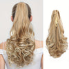 Claw Ponytail Clip-In Long Curly Wavy Synthetic Hair Extension, Heat-Resistant Fiber