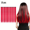 10-Pack 18-Inch (45 cm) Clip-In Hair Extensions — Straight Multicolor Highlights, Heat-Resistant Synthetic Clip-On Strands