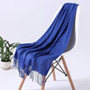 Women's Tassel Long Scarf - Lightweight All-Season Polyester Shawl & Air-Conditioning Wrap