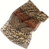 Boho Leopard Print Chiffon Scarf for Women - 100% Polyester Lightweight Shawl & Head Wrap for Travel, Beach, Going Out