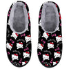 Women's Cute Cartoon Character Slip-On Slippers – Plush Flannel Lining, Non-Slip Rubber Sole, Indoor/Outdoor Cozy House Shoes