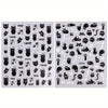 2-Pack Black Cat Nail Art Stickers Halloween Self-Adhesive Glitter Nail Decals DIY Salon Decorations