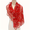 Floral Embroidered Scarf – Breathable, Windproof Boho Shawl & Sunproof Travel Wrap