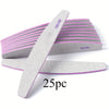 Professional Double-Sided Nail File & Polisher 100/180 Grit Crescent EVA Reusable for Acrylic Nails