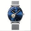 SOLLEN Automatic Mechanical Unisex Watch – Stainless Steel Round Case, Black Dial, Luminous Hands, Business Casual