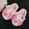 Cute Pig Slip-On Slippers for Women and Men — Plush-Lined Warm Indoor/Outdoor House Shoes with Non-Slip EVA Sole