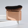 Rose Gold Wave Foundation Brush, Nylon Bristles, Alcohol-Free, ABS Handle, For All Skin Types