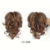 Wavy Short Clip-In Ponytail for Women - Voluminous Clip-In Bun with Adjustable Wires, Heat-Resistant Fiber