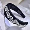 Elegant Rhinestone Headband for Women - Handcrafted Polyester Fairy Hairband for Wedding & Party