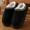 Women's Lace-Trim Slip-On Slippers, Thick Non-Slip EVA Sole, Indoor/Outdoor Fabric Upper (Black)