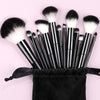 Makeup Brush Set — Soft Fluffy Foundation, Powder, Eyeshadow & Kabuki Brushes with Bag and Sponge for Beginners