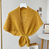 Lightweight Openwork Yarn Shawl - Women's Polyester Casual Wrap, Machine Washable Layering Scarf