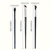 3-Piece Eyeliner Brush Set - Fine Tip, Flat Head & Angled Corner Brushes for Eye Makeup, Polyester Bristles & ABS Handles