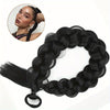 24-Inch (61 cm) Blonde Braided Ponytail Extension with Elastic Band - Heat-Resistant Synthetic Hair