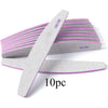 Professional Double-Sided Nail File & Polisher 100/180 Grit Crescent EVA Reusable for Acrylic Nails