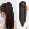 16-Inch (40 cm) Messy Short Straight Clip-In Ponytail Extension with Claw Clip - Synthetic Natural Look for Women