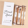 4-Piece Double-Ended Makeup Brush Set – Foundation Contour Blush Powder Eyeshadow Concealer Highlight – Soft Synthetic Brushes for Travel Gift
