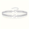 Y2K Stainless Steel Bracelet with Engraved A Charm, Adjustable Chain Polished Minimalist Jewelry (1pc)