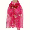 Floral Embroidered Scarf – Breathable, Windproof Boho Shawl & Sunproof Travel Wrap