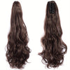 22-Inch (56 cm) Long Wavy Clip-In Ponytail Extension — Synthetic Claw Clip Hair Piece for Women