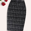 Women's Striped & Plaid Knit Skirt — All-Season Office & Party Wear