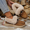 Women's Slip-On Snow Boots - Plush Lined, Non-Slip PVC Sole, Lightweight Winter Boots for Travel & Everyday